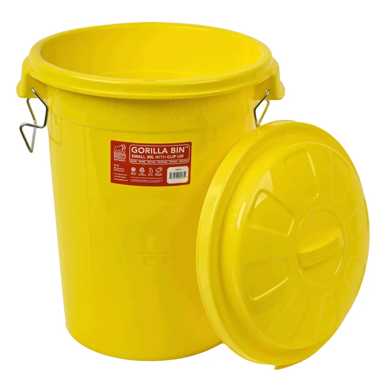 Gorilla Bin with Clip Lid 30L - Yellow-1