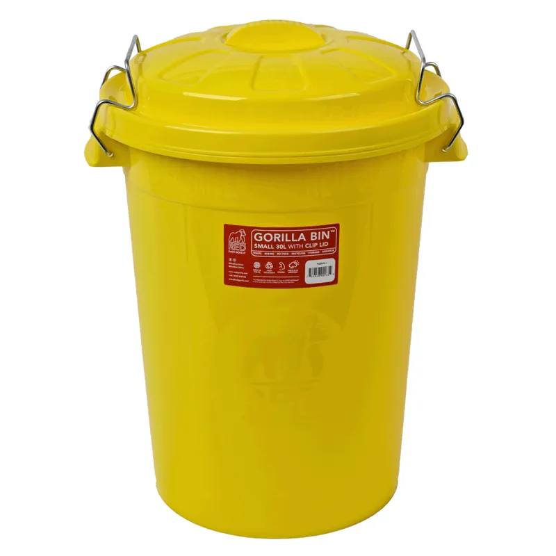 Gorilla Bin with Clip Lid 30L - Yellow