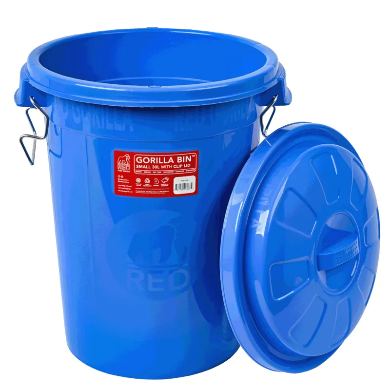 Gorilla Bin with Clip Lid 30L - Blue-1