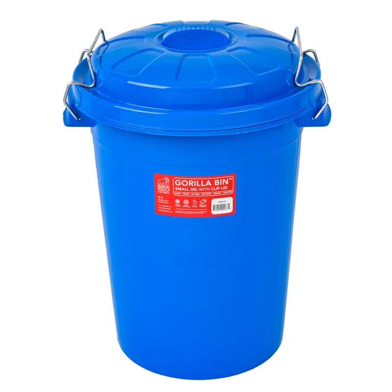Gorilla Bin with Clip Lid 30L - Blue
