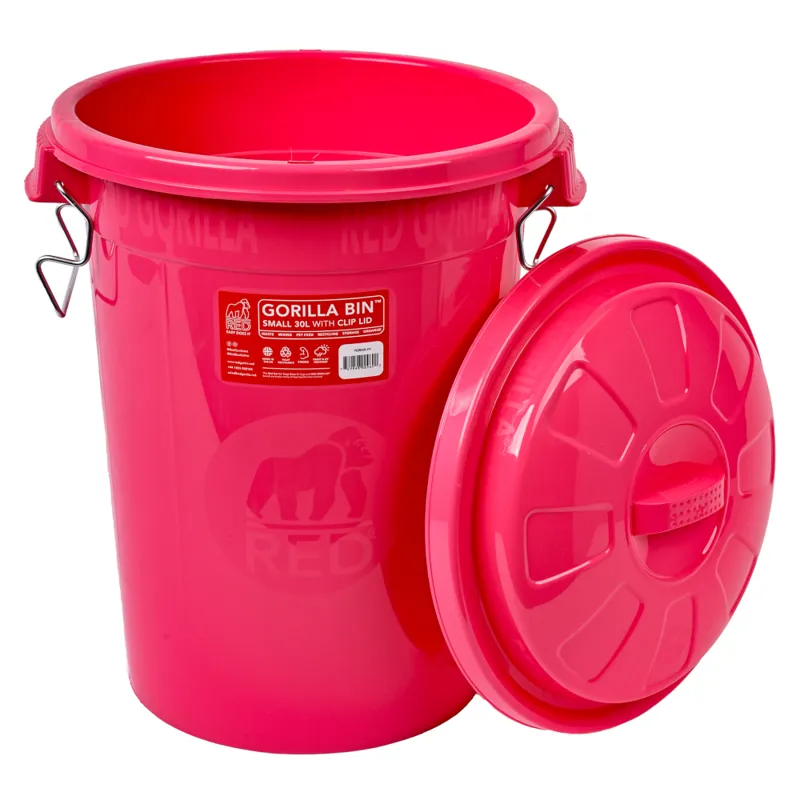 Gorilla Bin with Clip Lid 30L - Pink-1
