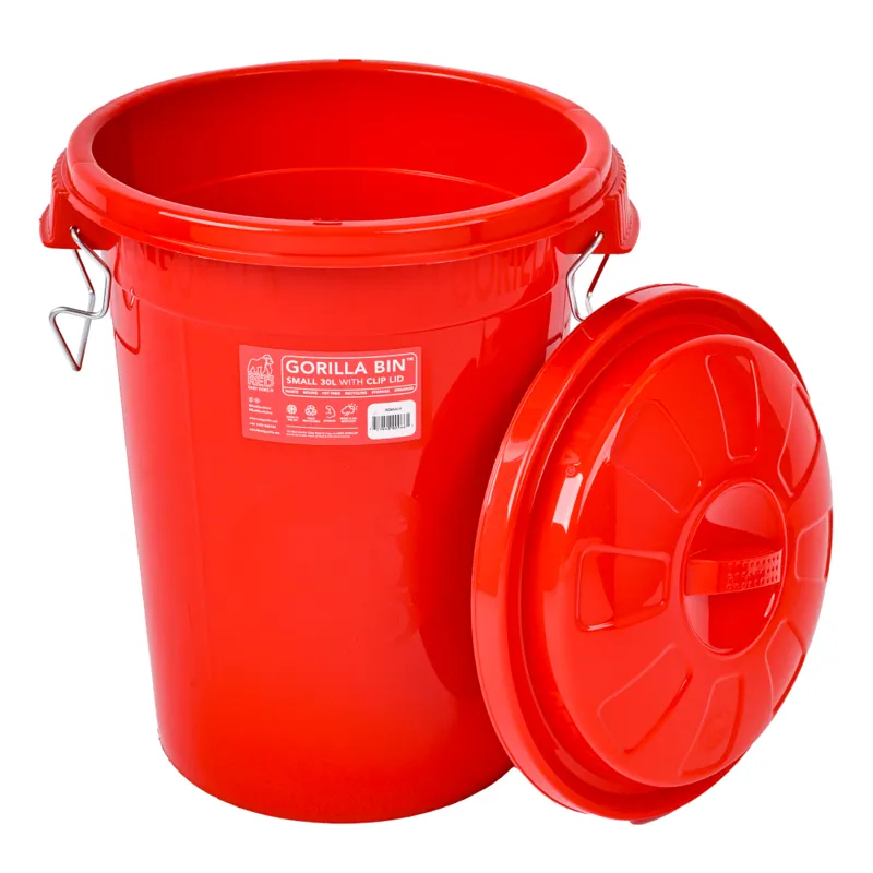 Gorilla Bin with Clip Lid 30L - Red-1