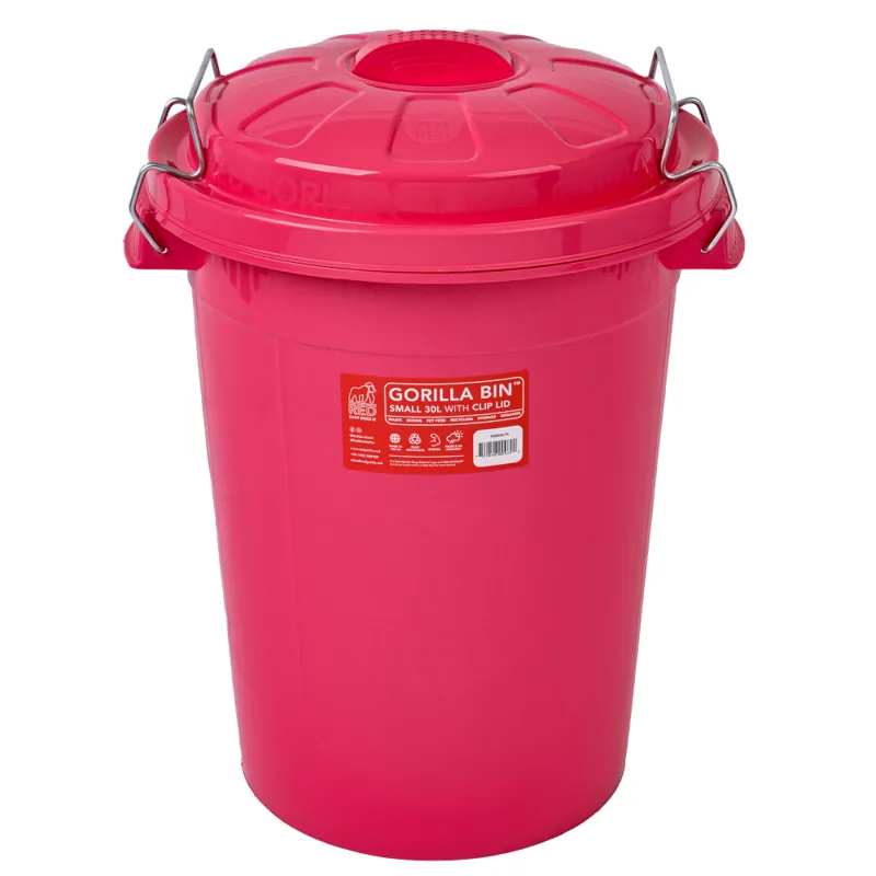Gorilla Bin with Clip Lid 30L - Pink