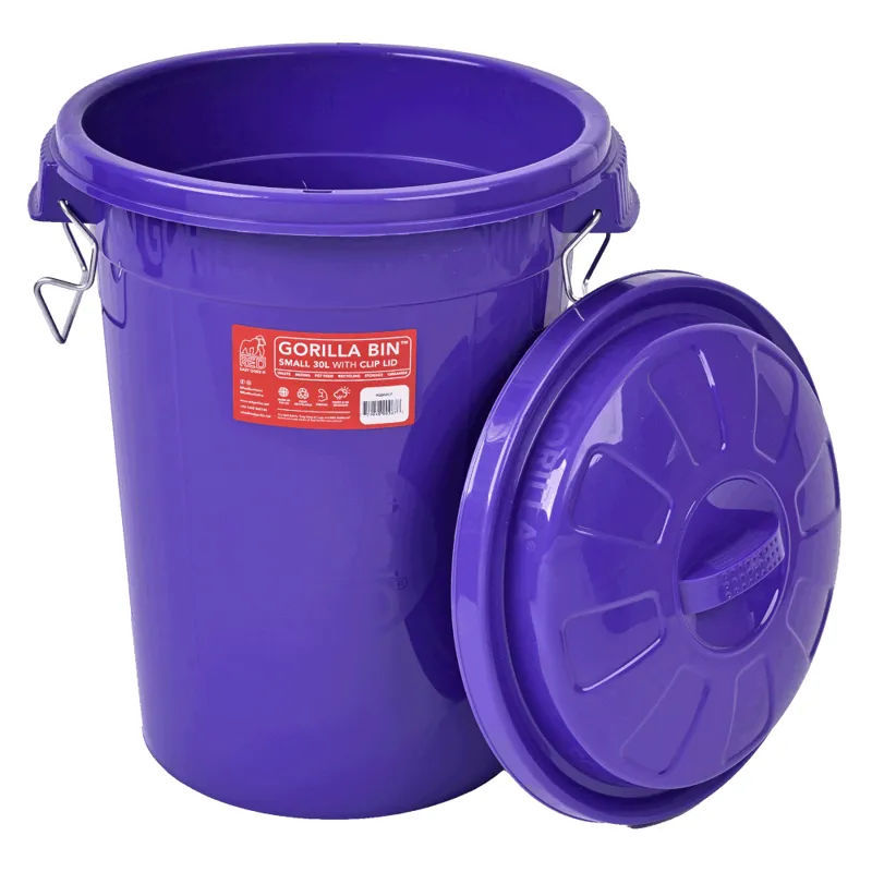 Gorilla Bin with Clip Lid 30L - Purple-1