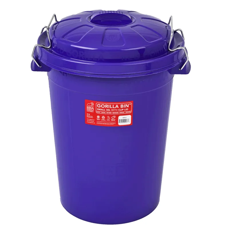 Gorilla Bin with Clip Lid 30L - Purple