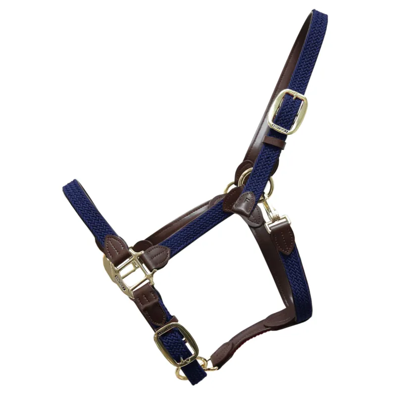 Kentucky Plaited Nylon Head Collar Navy