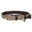Kentucky Plaited Nylon Dog Collar Beige