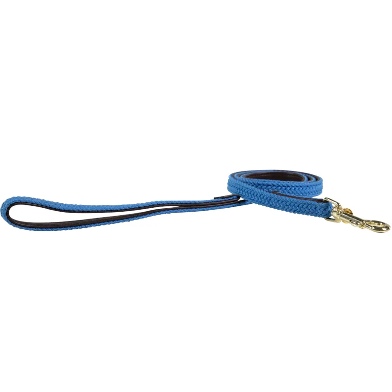Kentucky Plaited Nylon Dog Lead Light Blue 120cm