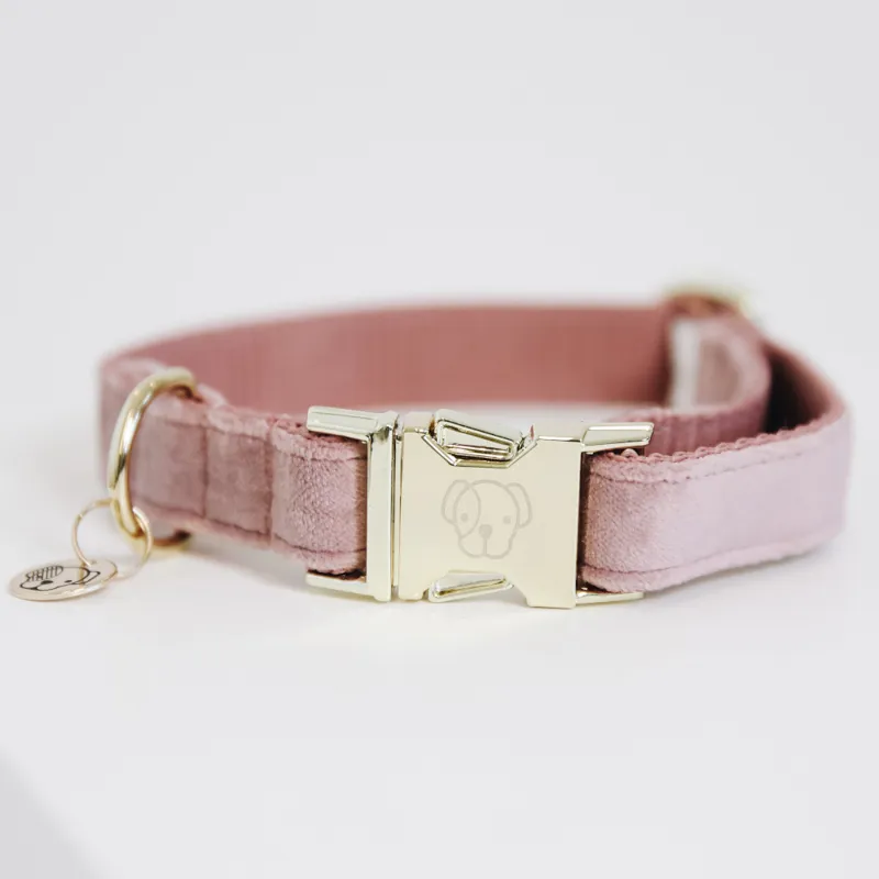 Kentucky Velvet Dog Collar Old Rose