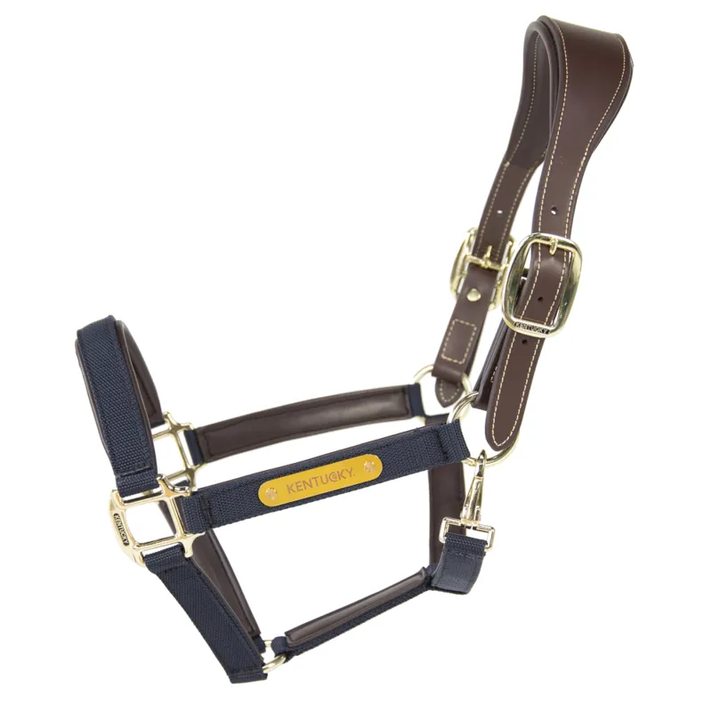Kentucky Nylon Anatomic Head Collar Navy Cob