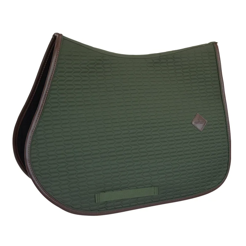 Kentucky Saddle Pad Leather Colour Edition Jumping Olive Green