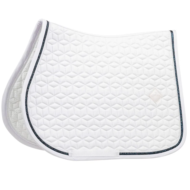 Kentucky Glitter Rope Saddle Pad Jumping White/Black