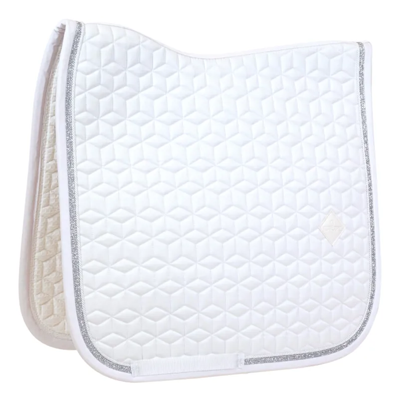 Kentucky Glitter Rope Saddle Pad Dressage White/White