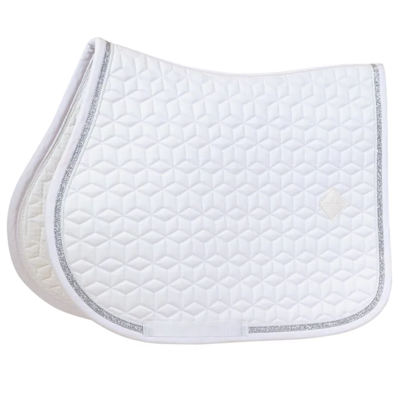 Kentucky Glitter Rope Saddle Pad Jumping White/White