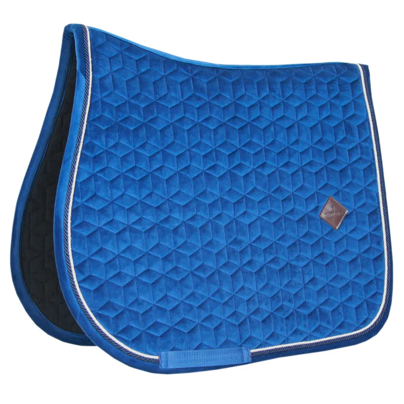 Kentucky Basic Velvet Saddle Pad Jumping Navy