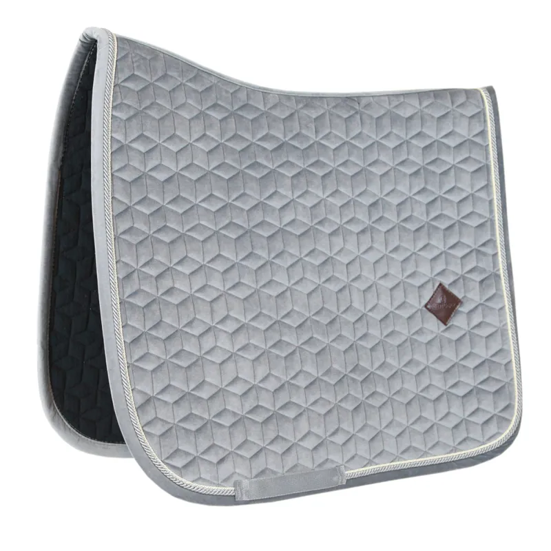 Kentucky Basic Velvet Saddle Pad Dressage Grey