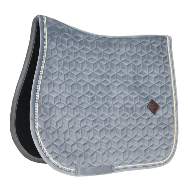 Kentucky Basic Velvet Saddle Pad Jumping Grey