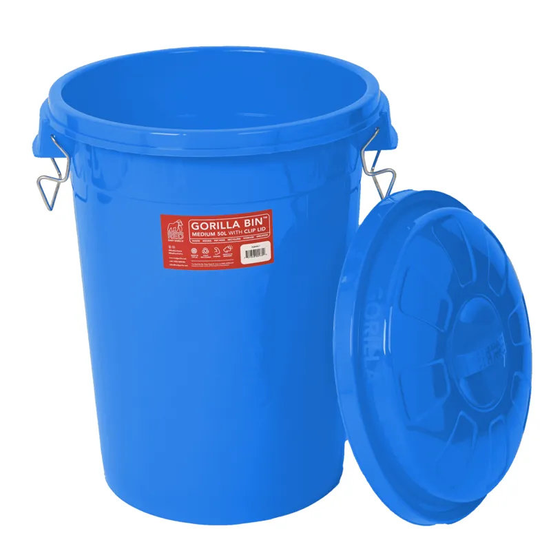 Gorilla Bin with Clip Lid 50L - Blue-1