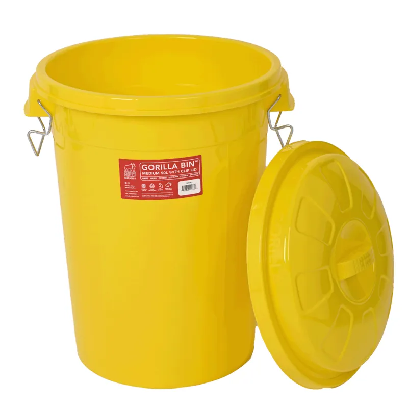 Gorilla Bin with Clip Lid 50L - Yellow-1