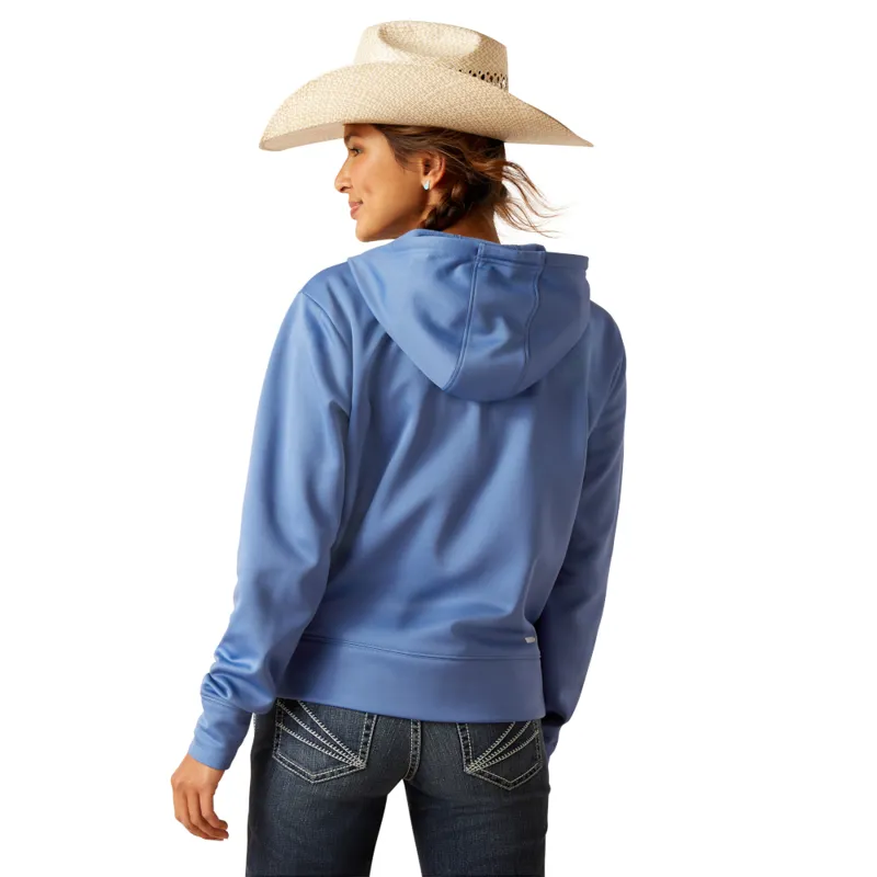 Ariat Ladies Tek Hoodie 1/2 Zip Dutch Blue-1