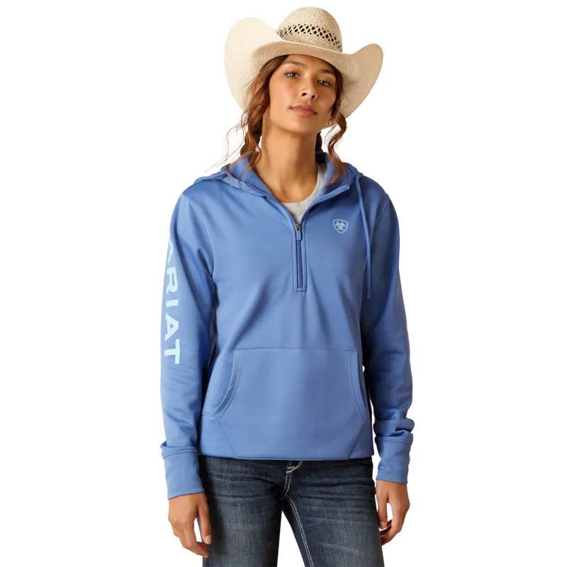 Ariat Ladies Tek Hoodie 1/2 Zip Dutch Blue