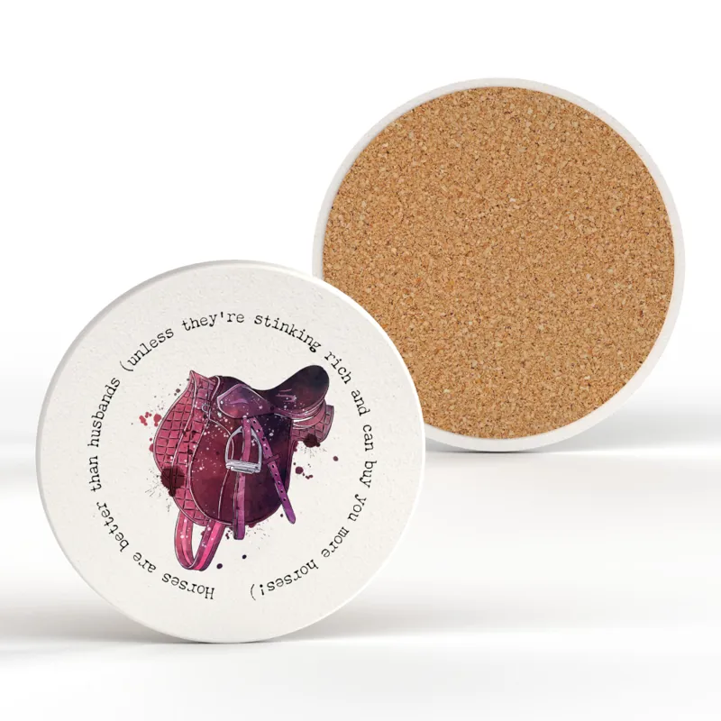 Ceramic Coaster - Horses Are Better