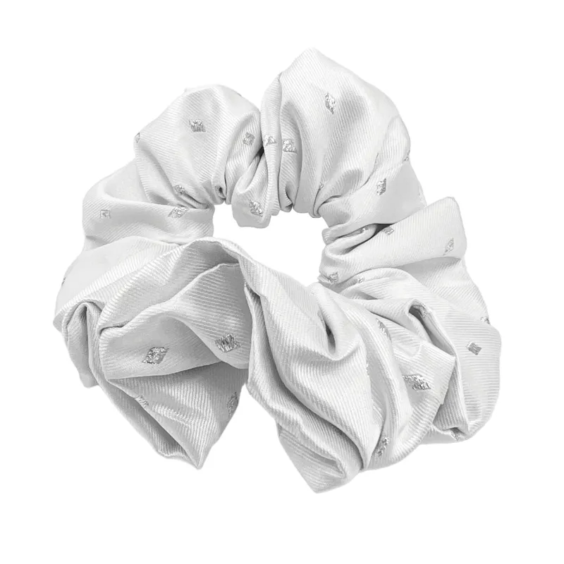 Equetech Hair Scrunchie - Diamonds White/Silver