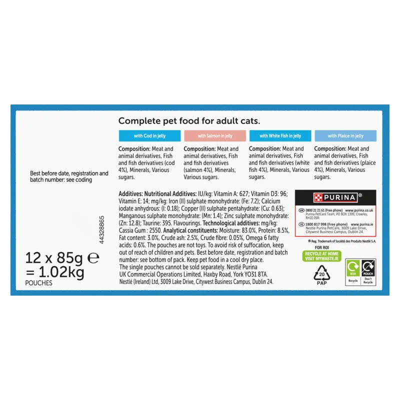 Felix Original Pouches Fish Selection in Jelly Wet Cat Food 12x85g-1