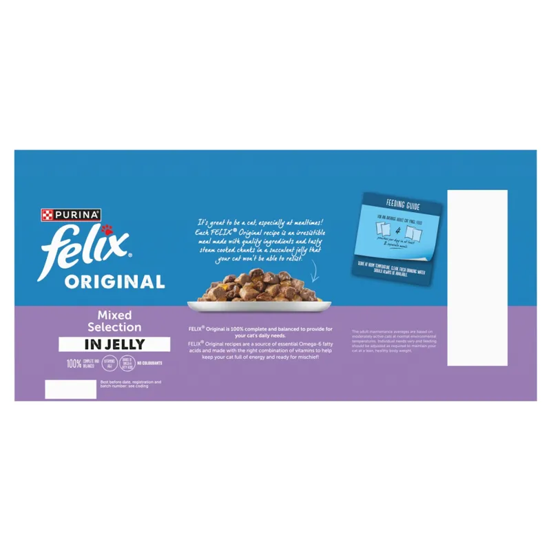 Felix Original Pouches Mixed Selection in Jelly Wet Cat Food 40x85g-1