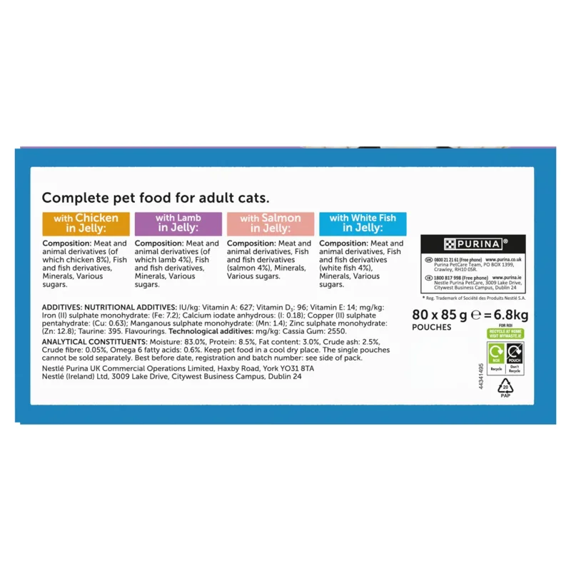 Felix Original Pouches Mixed Selection in Jelly Wet Cat Food 80x85g-1