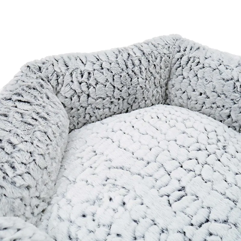 Rosewood Grey Luxury Plush Dog Bed-2