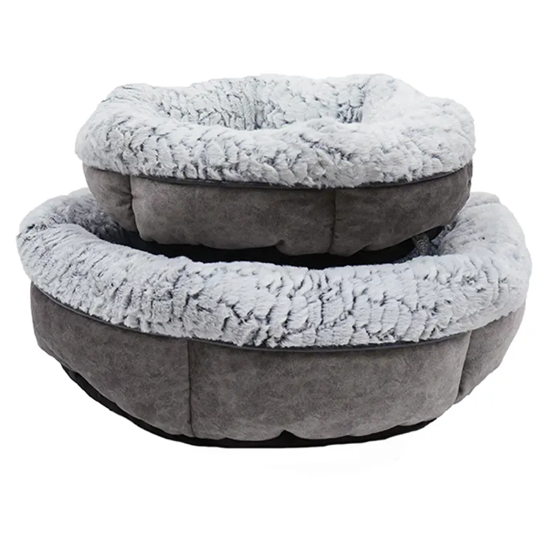 Rosewood Grey Luxury Plush Dog Bed