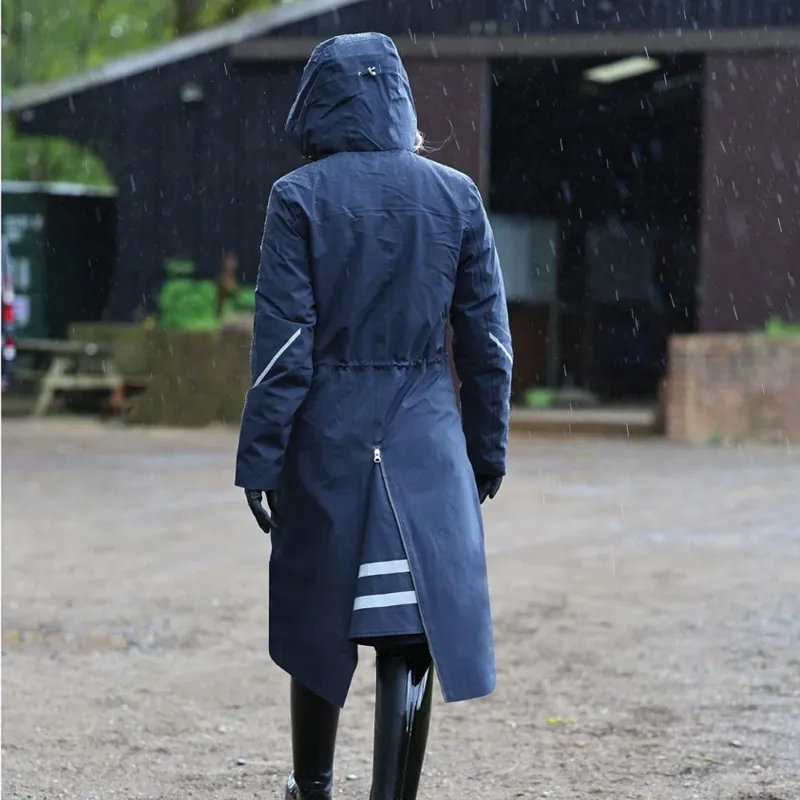 Equetech Ladies Utopia Luxe Waterproof Riding Coat Navy-5