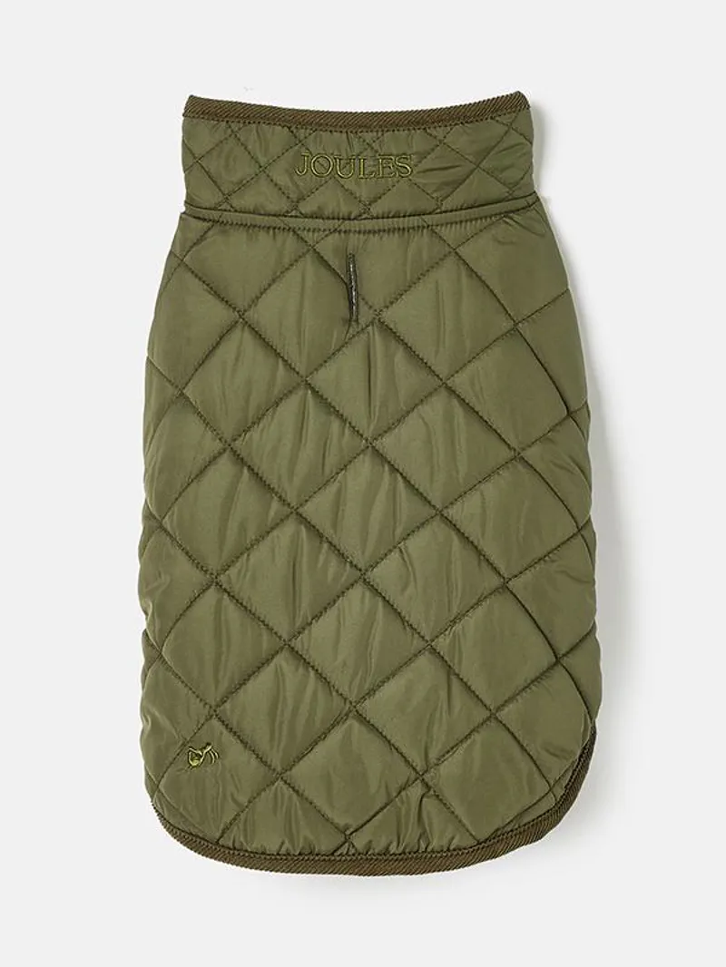 Joules Khaki Quilted Coat-1