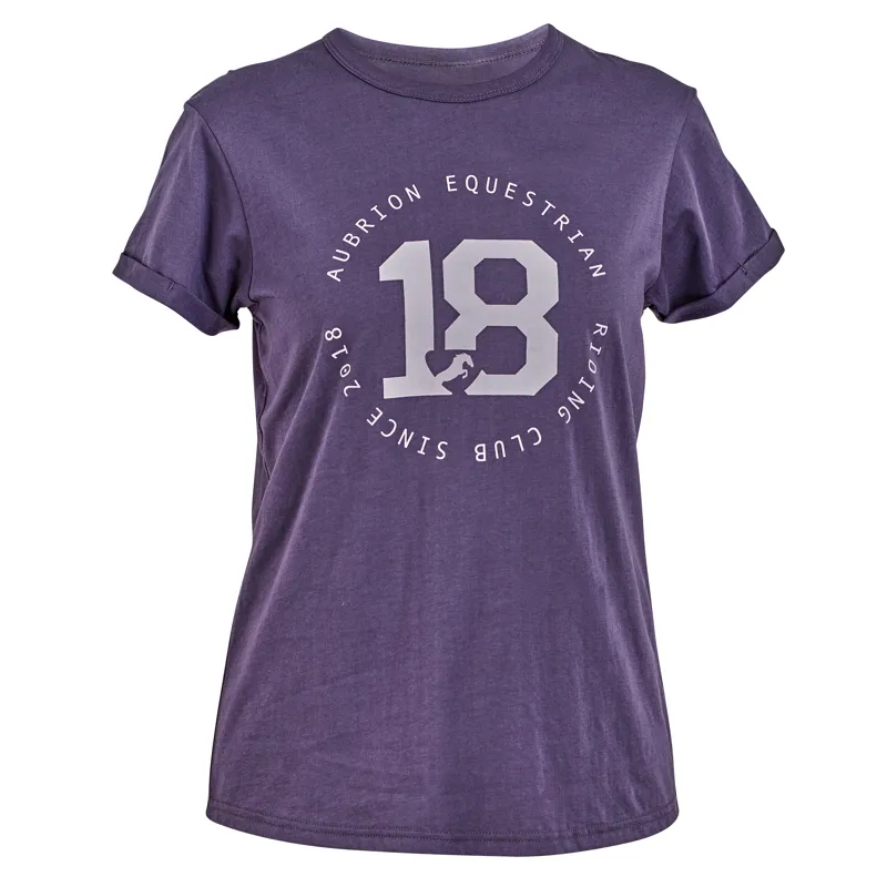 Aubrion Young Rider Repose T-Shirt Purple