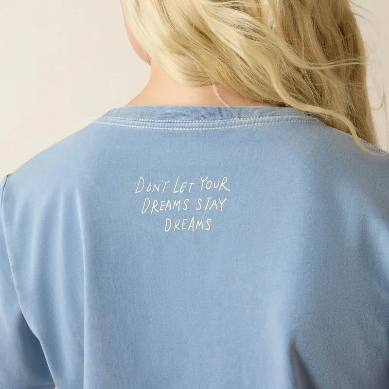Ariat Ladies Lucky Dreams T-Shirt Ashleigh Blue-2