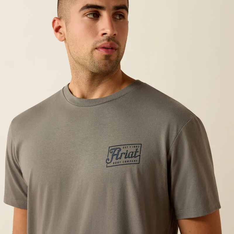 Ariat Mens Paintriot Classic Fit T-Shirt Smoked Pearl-2