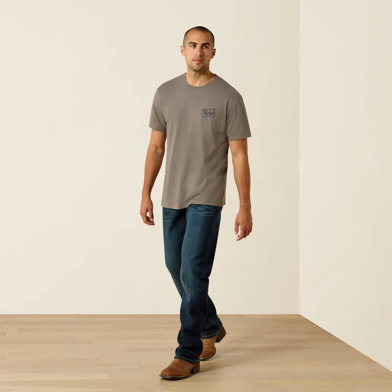 Ariat Mens Paintriot Classic Fit T-Shirt Smoked Pearl-4