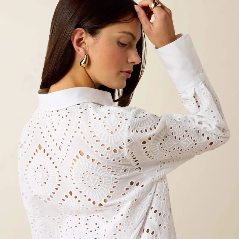 Ariat Ladies Millington Blouse White-3
