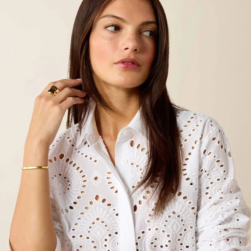 Ariat Ladies Millington Blouse White-4