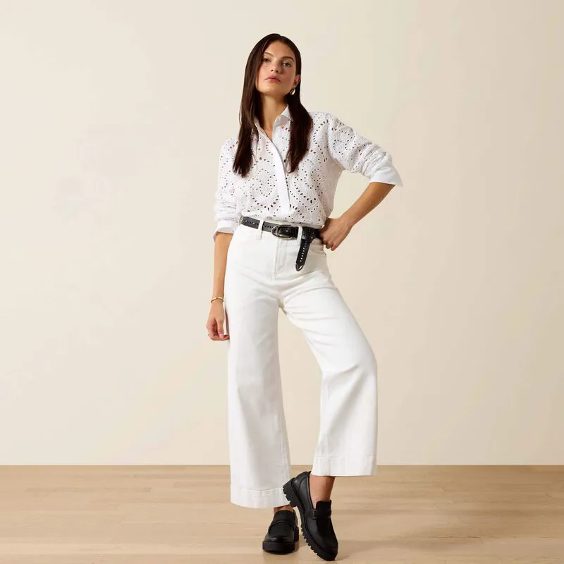 Ariat Ladies Millington Blouse White-2