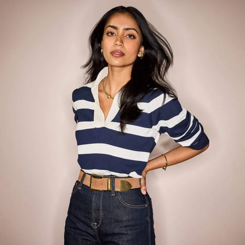Ariat Ladies Langsett Sweater Navy Stripe-4