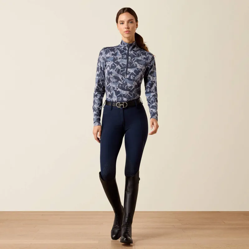 Ariat Ladies Lunaveil 1/2 Zip Baselayer Polar Coincide Print-2