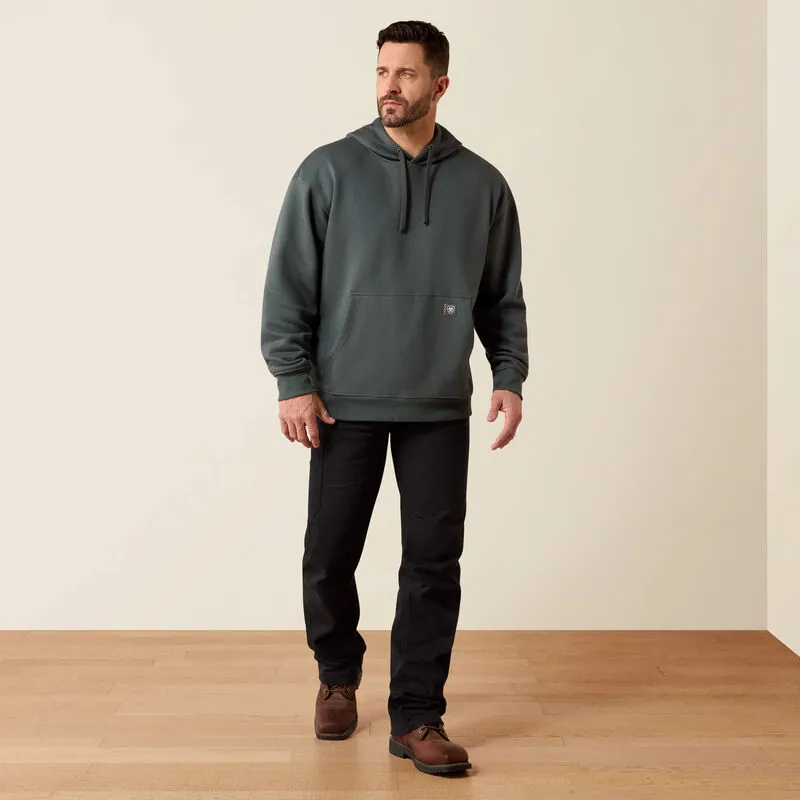 Ariat Mens Rebar Workman Graphic Hoodie Steel Green/Black-2