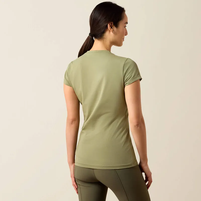 Ariat Ladies The Logo T-Shirt Oil Green-1