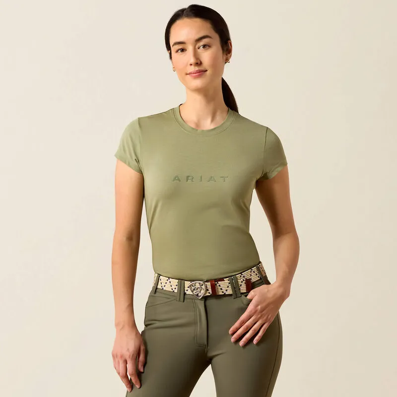 Ariat Ladies The Logo T-Shirt Oil Green