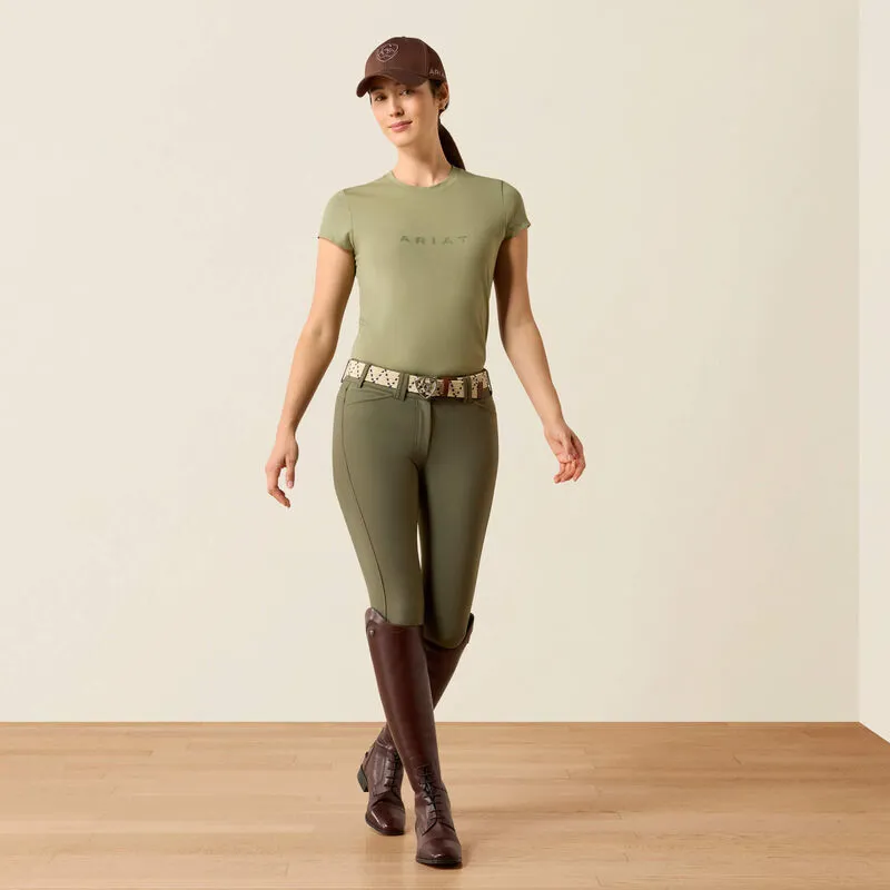 Ariat Ladies The Logo T-Shirt Oil Green-2