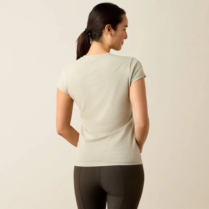Ariat Ladies The Logo T-Shirt Winter Twig Heather-1