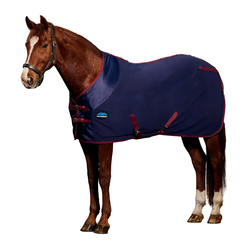 Weatherbeeta Anti-Static Fleece Cooler Standard Neck Navy/Burgundy