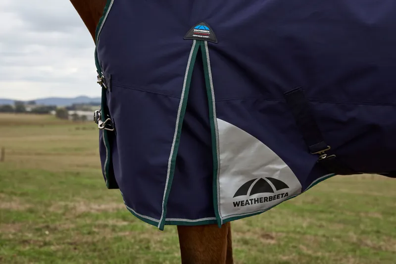 Weatherbeeta ComFiTech Plus Dynamic Turnout Rug Detach-A-Neck 100g Navy/Forest Green-3